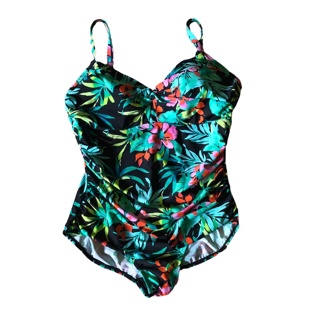 🌺 Swimsuits For All Tropical Floral One Piece 18W